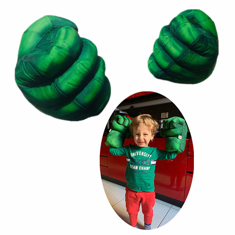 Niños Cosplay puño Hulk guantes de peluche realizar escudo accesorios juguetes chico s Regalo De chico de fantasía traje ► Foto 1/6