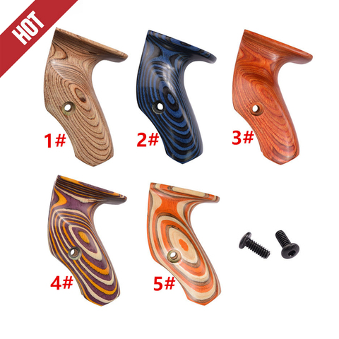 ELONG-empuñaduras de madera de 5 colores para tiro al aire libre, accesorio tradicional de 17 