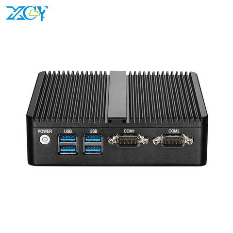 XCY Mini PC Quad Core Intel Celeron J4105 Windows 10 DDR3L SSD mSATA 300M WiFi RS232 Ethernet Dual HDMI VGA 4 * USB ventilador ► Foto 1/6