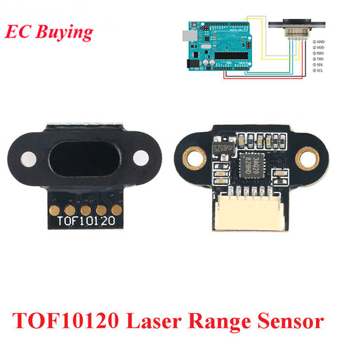 Módulo Sensor de rango láser TOF10120, Sensor de distancia de 10-180cm, interfaz RS232, salida I2C UART IIC de 3-5V para Arduino con Cable ► Foto 1/6