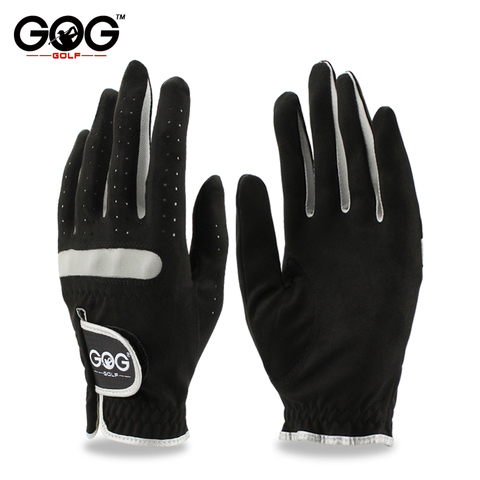 Paquete 1 Uds guantes de Golf de los hombres mano izquierda, mano derecha Micro de fibra suave transpirable antideslizante guantes de Golf de los hombres de Color negro ► Foto 1/1
