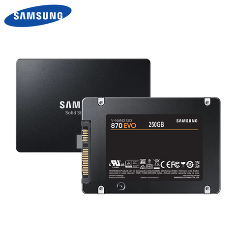 SAMSUNG-disco duro interno de estado sólido SSD 870 EVO, 250GB, 500GB, SATA III, 2,5 pulgadas, 1TB, 2TB, MLC, ordenador portátil de escritorio ► Foto 1/6