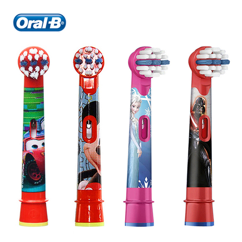 Oral B EB10-cabezas de cepillo de dientes eléctrico para niños, repuesto Frozen Utral, cepillo dental suave, cabezales de cepillo reemplazables para niños ► Foto 1/6