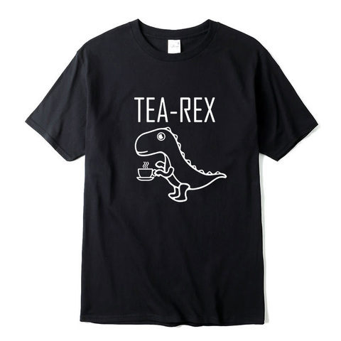 XIN YI-Camiseta de alta calidad para hombre, camisa 100% de algodón con estampado divertido de Diseño de dinosaurio, cuello redondo, camisetas para hombre ► Foto 1/6