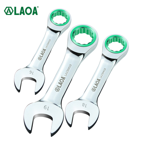 LAOA-Mini Llave de trinquete corta, 16-20mm, ajustable, llave de mono de CR-V para coche, piezas de repuesto de coche, bricolaje ► Foto 1/6