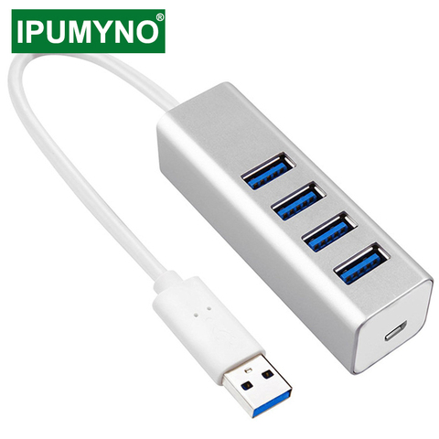 Adaptador divisor de alta velocidad de 4 puertos USB 3,0 C HUB Multi USB 3,1 OTG para Macbook Pro Air, Laptop, ordenador de sobremesa, accesorios para PC ► Foto 1/6