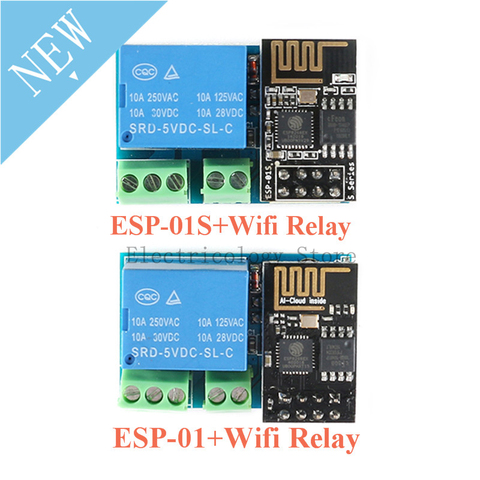 Módulo de relé WiFi ESP01 ESP01S ESP-01, interruptor de Control remoto en casa inteligente para Arduino, ESP-01S, módulo WIFI inalámbrico, 5V, ESP8266 ► Foto 1/6