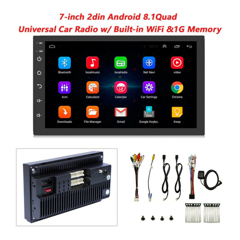 2 Din 1GB de RAM 16GB ROM Android 8,1 auto radio Multimedia reproductor de vídeo Universal auto estéreo GPS mapa para Toyota Nissan Suzuki ► Foto 1/6