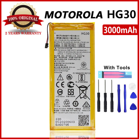 100%-batería HG30 de 3000mAh para Moto, Original, con herramientas, para Motorola G5S Plus, Dual, XT1791, XT1792, XT1793, XT1794, XT1795 ► Foto 1/6