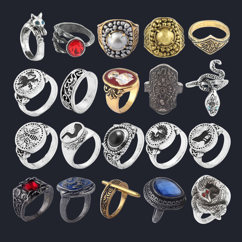 MIDY Game-anillos de la serie Dark Souls para hombres y mujeres, insignia de cloranthy con cicatriz de demonio Havel, anillo de Metal, joyería para disfraz, accesorios ► Foto 1/6