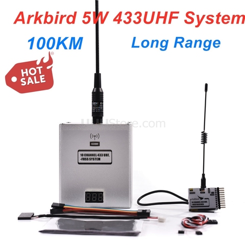 Arkbird-Módulo UHF para vuelo de largo alcance, 5W, 100 MHz, sistema FHSS de 10 canales, FPV, Futaba, WFLY, APM, PIX, piloto automático, 433 KM ► Foto 1/6