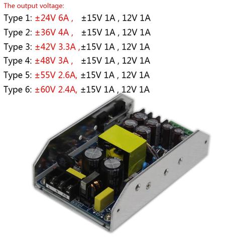 Amplificador Digital de fuente de alimentación, fuente de alimentación de 300W, Clase A, AB, PSU, 5 Juegos +-Salida de ± 24V, 30V, 36V, 42V, 48V, 55V, 60V, 15V, CC de 12V ► Foto 1/3