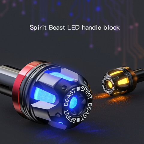 Spirit Beast motocicleta manillar Grip bar end luces de señal Led accesorios motocross para Honda Yamaha KTM Suzuki BMW scooter ► Foto 1/6