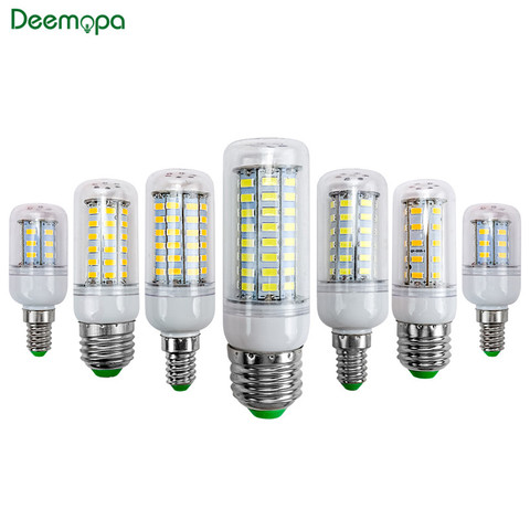 Brillante 220V E27 E14 lámpara LED 5730SMD luces LED Led tipo mazorca bombilla 24 36 48 56 69 72 lámpara colgante de LED iluminación con forma de vela decoración del hogar ► Foto 1/6