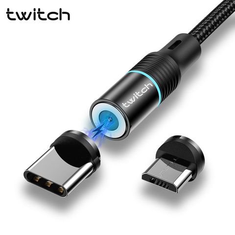 Twitch-Cable USB magnético de carga rápida, Cable tipo C de carga rápida de 1m/2m /3m, cargador magnético, Cable Micro USB de carga de datos, Cable de teléfono móvil ► Foto 1/6