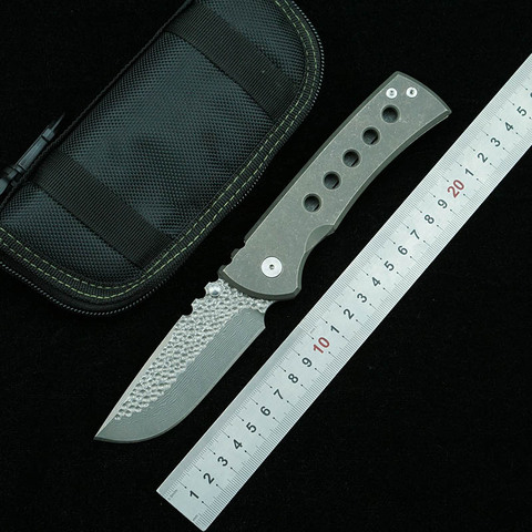 LEMIFSHE-cuchillo plegable VG10, hoja de Damasco, mango de aleación de titanio, para acampada al aire libre, cocina de supervivencia, arte de fruta EDC, herramienta de regalo ► Foto 1/6