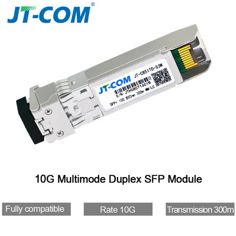 10G SFP + módulo dúplex LC SFP multimodo 850nm 300m SFP Switch de fibra SFP-10G-SR con Cisco / Mikrotik / Huawei Switch Totalmente compatible ► Foto 1/6