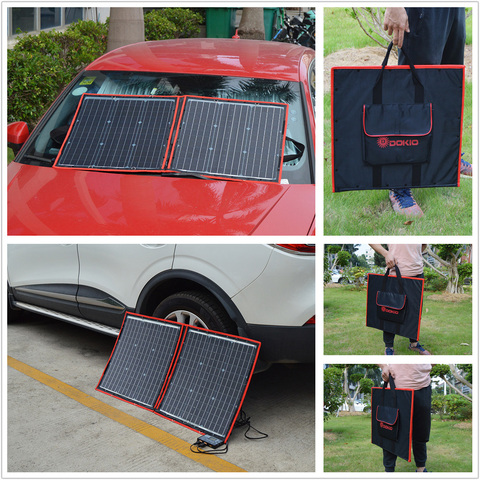 Dokio 80W Panel Solar 18V Flexible Foldble del Panel Solar del usb portátil equipo de célula Solar para barcos de puerta de Panel Solar para acampar 12V 12V ► Foto 1/6