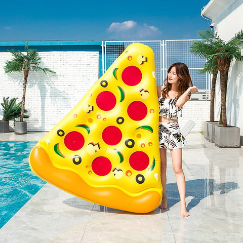 Colchón inflable flotante de Pizza para piscina, flotador circular de agua fría para fiesta de piscina, de verano ► Foto 1/5