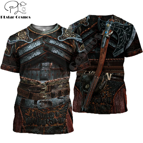 Camiseta de moda de verano para hombre, camisetas de manga corta con estampado Harajuku 3D de Caballeros Templarios, Unisex, 2022 ► Foto 1/4