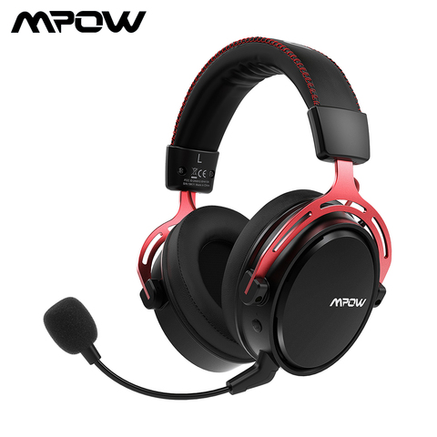 Mpow BH415 Gaming Headset Auriculares inalámbricos de 2.4GHz Auriculares con cable de 3.5mm con micrófono con cancelación de ruido para PC Gamer para PS4 Xbox One ► Foto 1/6