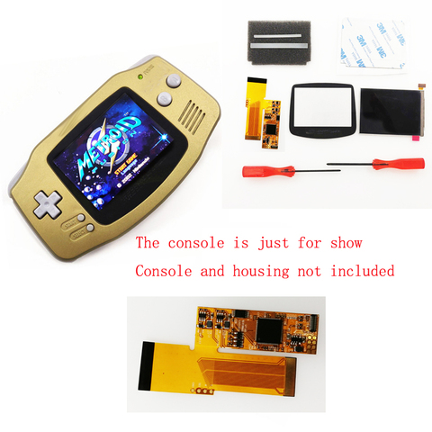 Pantalla LCD retroiluminada IPS de 10 niveles de brillo alto para consola Nintendo GBA versión V2 sin desgarro de imagen, novedad ► Foto 1/4