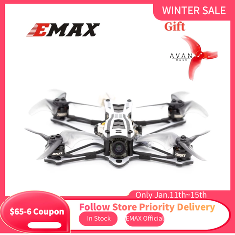 Regalo oficial EMAX Tinyhawk libre 115mm F411 2S 1103 7000KV Motor sin escobillas 2,5 pulgadas Dron de carreras con visión en primera persona BNF ► Foto 1/6