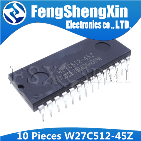(5 ~ 10)pcs/lot W27C512-45Z DIP28 W27C512-45 W27C512 64K X 8 borrable eléctricamente circuito integrado EPROM ► Foto 1/1