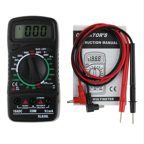 Multímetro Digital LCD XL-830L, voltímetro, amperímetro, CA/CC/OHM, medidor de corriente de voltios ► Foto 1/6