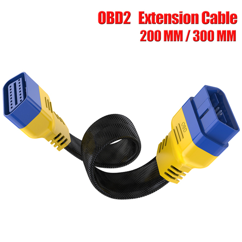 AUTOOL-Cable de extensión OBD para coche, adaptador de conector OBD de 16 Pines, 30cm y 20cm, Cable Flexible OBDII de cuello de cisne Obd2 ► Foto 1/6