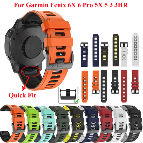 JKER-Correa de ajuste rápido para reloj Garmin Fenix 6X Pro, 22 y 26MM, banda de silicona Easyfit para Fenix 6 Pro ► Foto 1/6