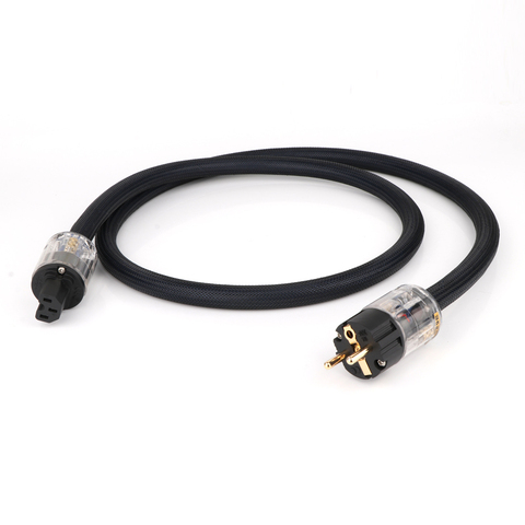 Cable de alimentación de CA de cobre de alta gama, cable de alimentación europeo de alta fidelidad con conector de clavija de P-029E ► Foto 1/6