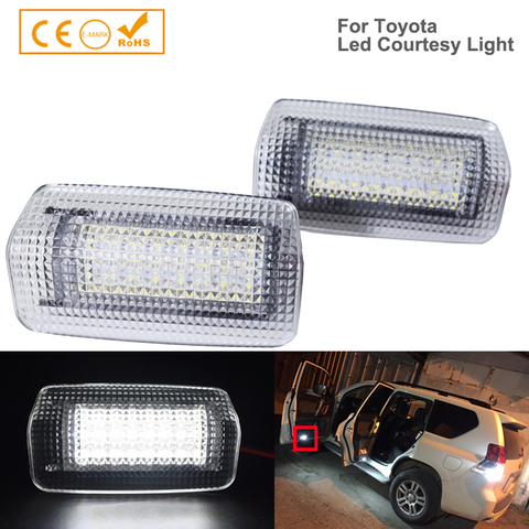 2 uds para Toyota Land Cruiser 200 de la serie 150 de Prado MK4 J150 2007 para Lexus ES240 IS250 LED bombilla de luz de cortesía de puerta ► Foto 1/6