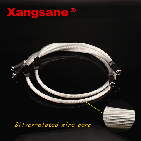 XANGSANE-Cable de Señal de Cable de Audio HIFI Chapado en plata, Conector de señal RCA Dual ► Foto 1/6