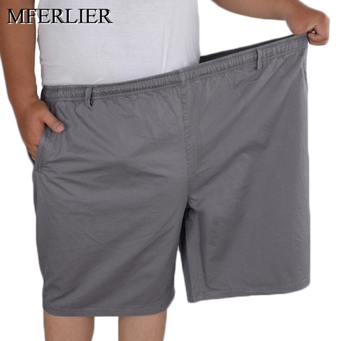 Verano de talla grande pantalones cortos hombres 5XL 6XL 7XL 8XL 9XL 10XL 11XL 12XL 13XL 14XL cintura 160cm suelto de algodón elástico de la cintura pantalones cortos de hombres ► Foto 1/6