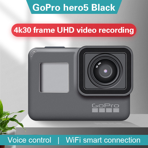 Gopro-Cámara de acción hero 5 4k 30 fram, videocámara deportiva ultra hd dv wifi Antivibración, de movimiento, para motociclismo y esquí ► Foto 1/6