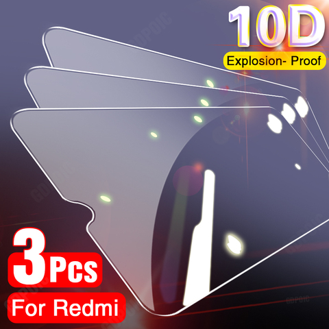 Protector de pantalla de cristal templado para Xiaomi, Protector de pantalla de vidrio templado para Xiaomi Redmi Note 8 9 7 Pro Max 9S 8T 9A 8A, 3 uds. ► Foto 1/6