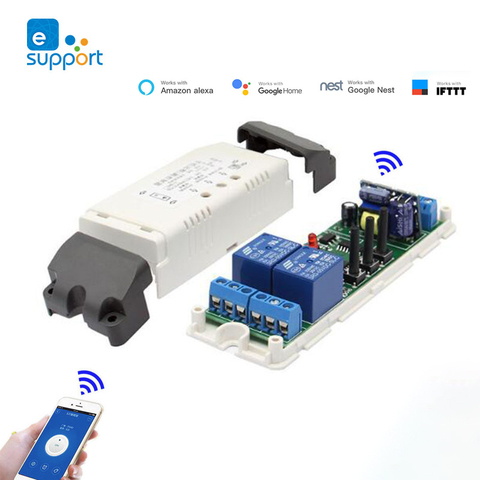 EWelink-controlador inteligente para abrir puertas de garaje, receptor de interruptor de Control remoto por voz, WiFi, RF, 433mhz, sin Hub Alexa ► Foto 1/6