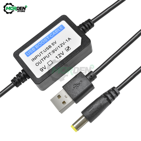 Adaptador de Cable de aumento USB para banco de energía, DC-DC, 5V a 9V, 12V, 1A, 5,5x2,1mm ► Foto 1/6