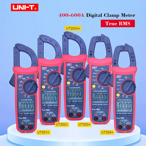 Multímetro de alta precisión de rango automático, UNI-T valores eficaces auténticos, medidor de abrazadera UT201 +/UT202 +/UT203 +/+ 400-600A UT204, protección de detección falsa ► Foto 1/6