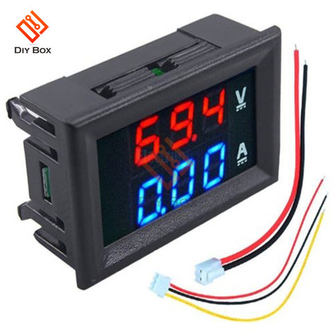 Mini voltímetro Digital de 0,56 pulgadas, amperímetro de CC, 100V, 10A, Conector de Cable de pantalla LED ► Foto 1/6