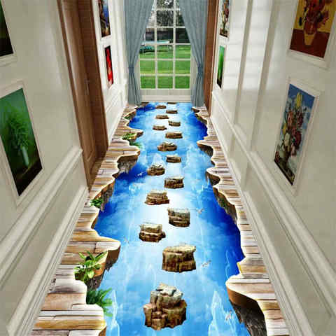 Alfombra 3D Fun Adventure para el pasillo, dormitorio, cocina, Alfombra de juegos decorativa para habitación de niños, alfombras pastorales para sala de estar ► Foto 1/5