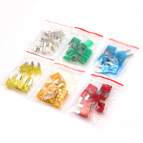 60/30 piezas 5A/10A/15A/20A/25/30A coche pequeño fusibles Set mixto Mini estándar fusible de cuchilla para camión de Auto automotriz barco Accesorios ► Foto 1/6