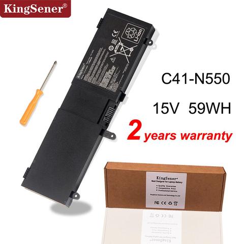 KingSene C41-N550 batería de portátil para ASUS N550 N550JA N550JK N550JV G550 G550J G550JK ROG G550 G550J G550JK Q550LF Q550L serie ► Foto 1/5