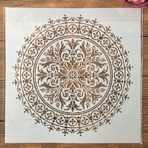 Rueda de Mandala de geometría grande, 30x30cm, plantilla para pintura, libro de recortes colorear, relieve, plantilla decorativa ► Foto 1/1