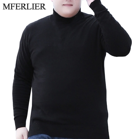 Otoño Invierno hombres suéter 5XL 6XL 7XL 8XL busto 143cm de talla grande de color sólido suéter hombres 3 colores ► Foto 1/6