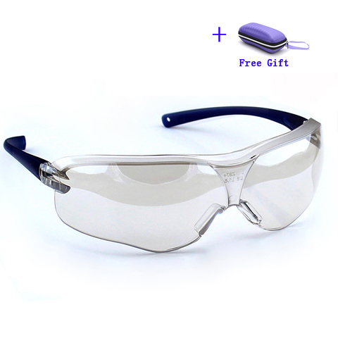 3M-gafas de seguridad 10434 para hombre, lentes transparentes a la moda con funda, antiviento, arena, niebla, a prueba de polvo ► Foto 1/6