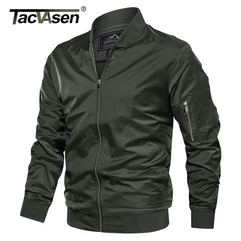 TACVASEN-Chaqueta de béisbol ligera para hombre, chaqueta informal de estilo Bomber, para primavera y otoño, ropa de vestir ► Foto 1/6