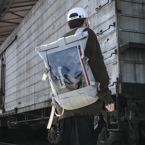 Mochila plegable de viaje para hombre, morral para acampar en la ciudad, Mochila reflectante para gimnasia, senderismo ► Foto 1/6