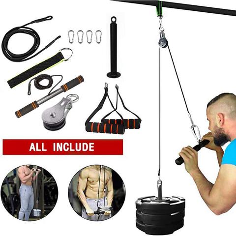 Sistema de Cable de polea de Fitness, entrenador de fuerza de brazo de muñeca antebrazo para entrenamiento de bíceps y tríceps, accesorios de gimnasio en casa ► Foto 1/6